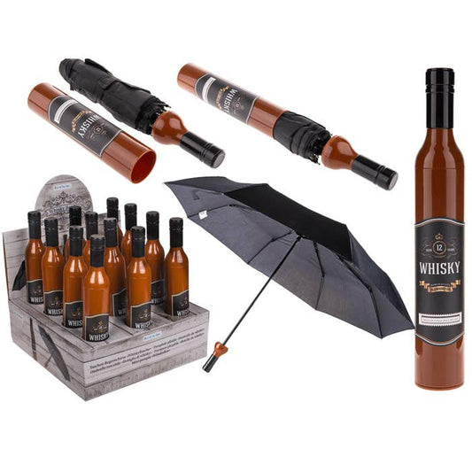 Parapluie forme bouteille de Wisky 1 pièce