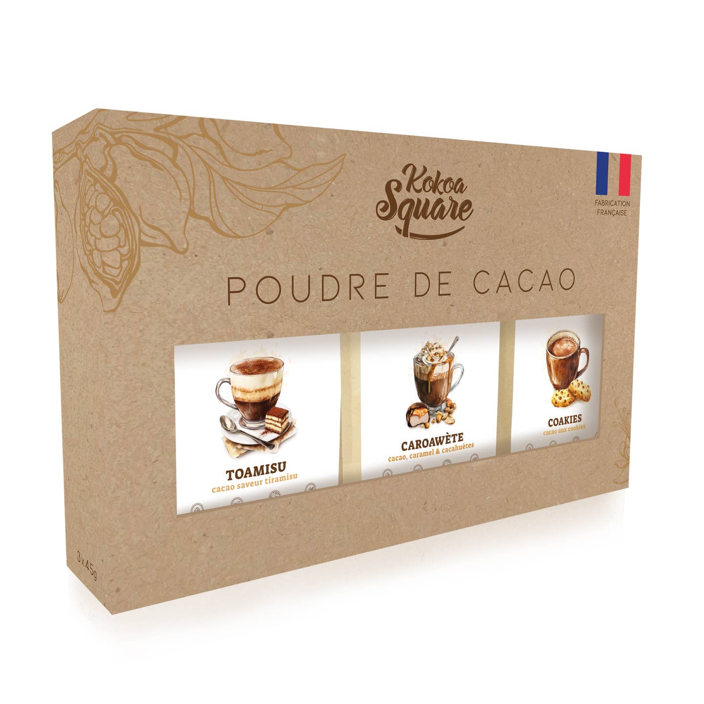 Coffret poudre de cacao - Les chocolats gourmands