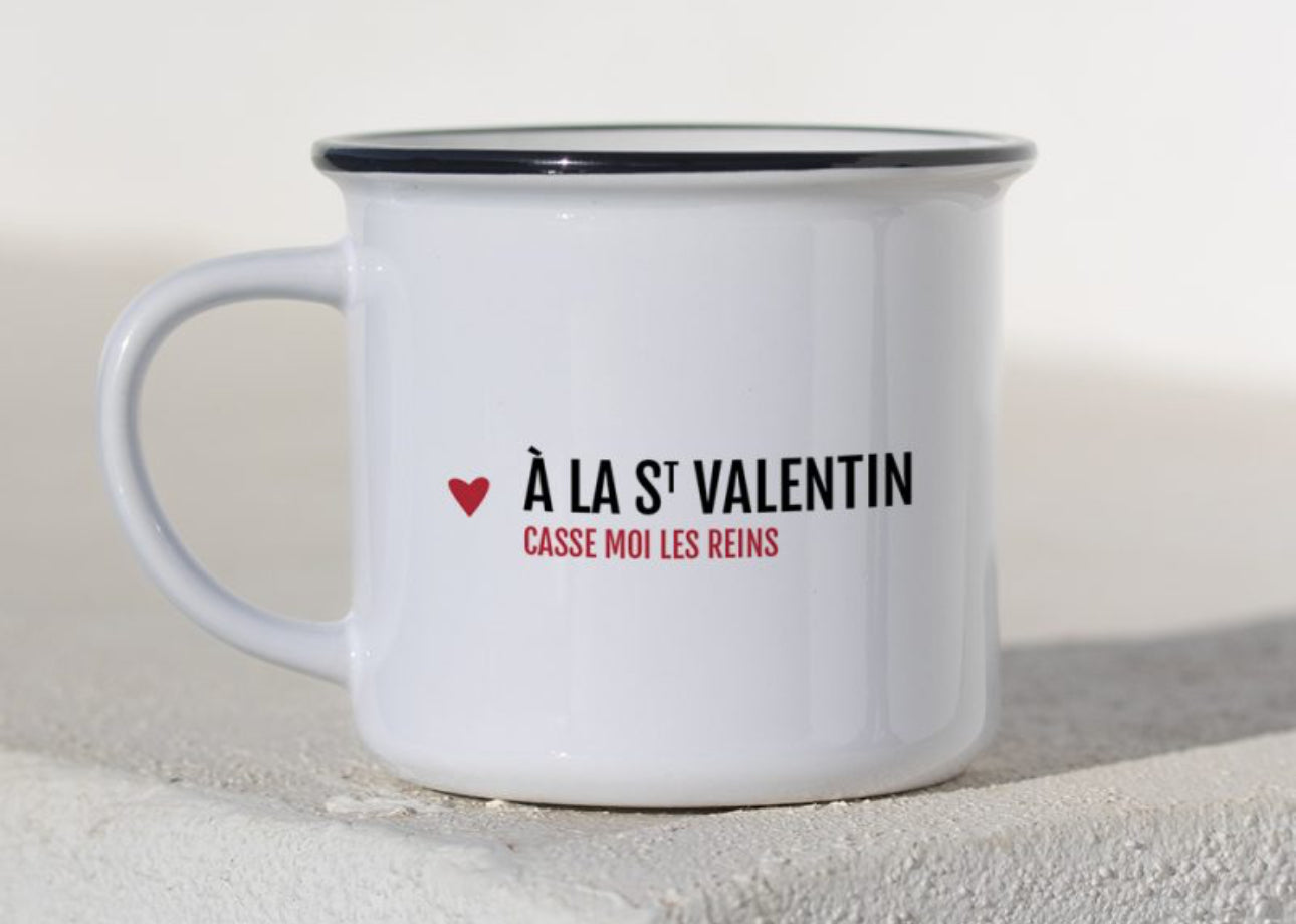 Tasse message " A la Saint Valentin..."