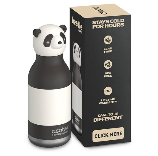 Gourde Isotherme Bestie Panda 460 ml Asobu