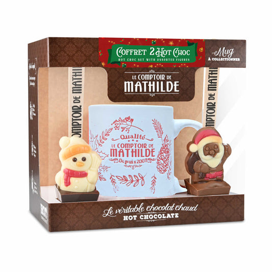 Coffret 2 Hot Chocolate Noël + Mug Design Aléatoire 2X30 G