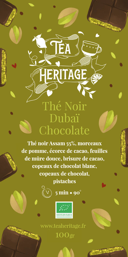 Thé noir Dubaï Chocolat 100g - Tea Héritage