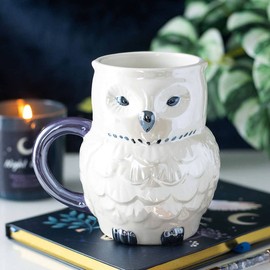 Tasse en forme de hibou irisé