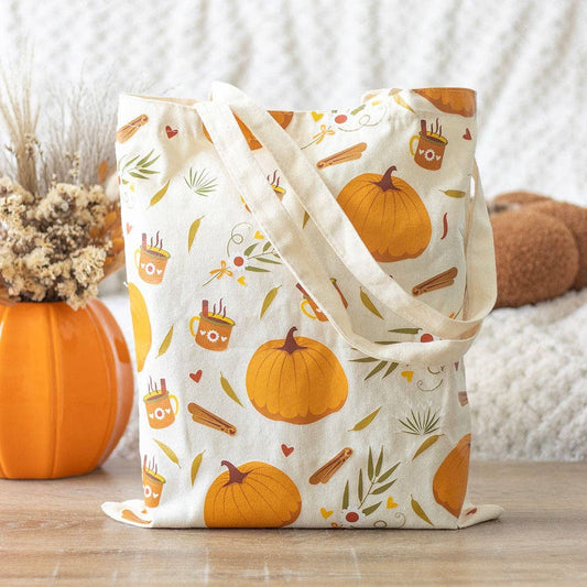Sac fourre-tout en polycoton imprimé Jours d'automne