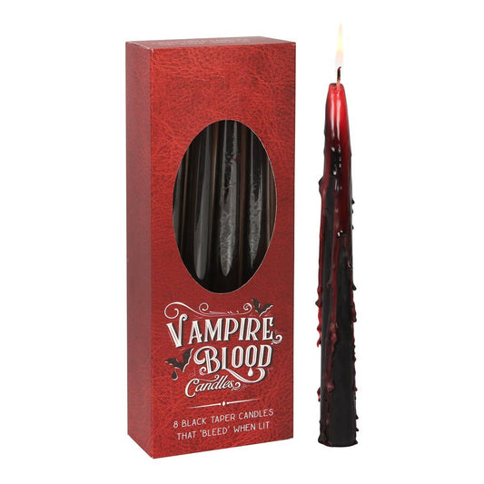 Ensemble de 8 bougies effilées gothiques Vampire Blood pour Halloween