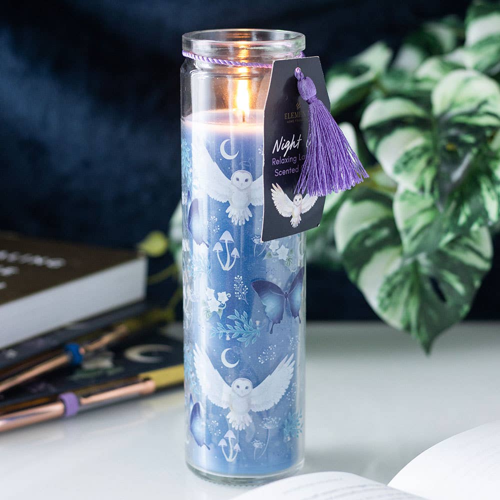 Bougie tubulaire Night Owl Lavender
