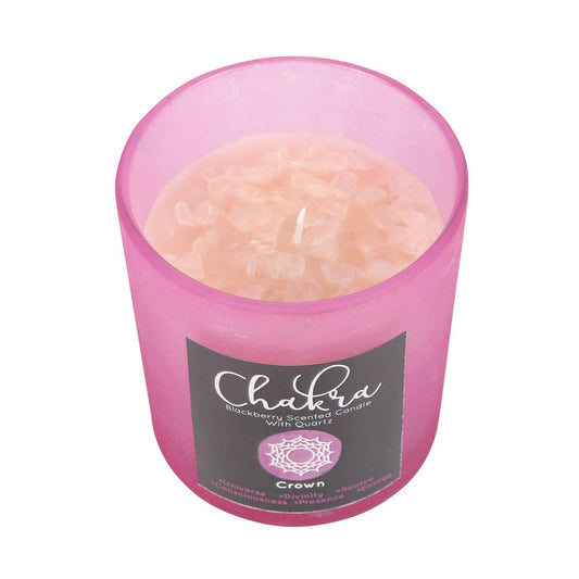 Bougie aux puces en cristal Crown Chakra Blackberry