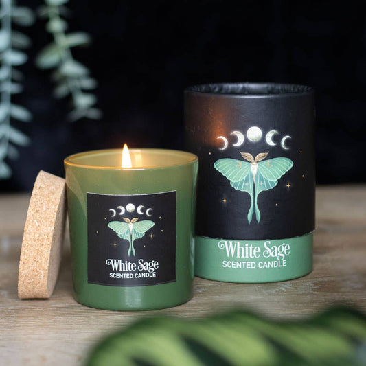 Bougie Luna Moth à la sauge blanche