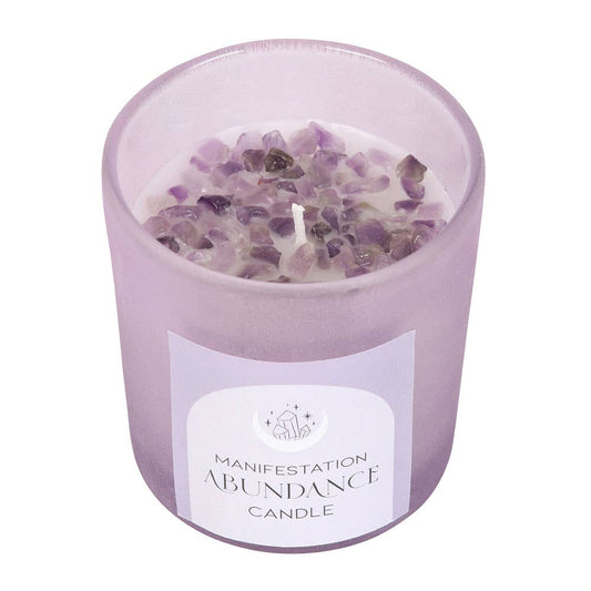 Bougie abondance aux copeaux de cristal de lavande française
