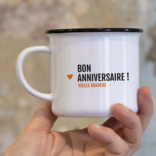 Tasse message " Bon anniversaire vielle branche"