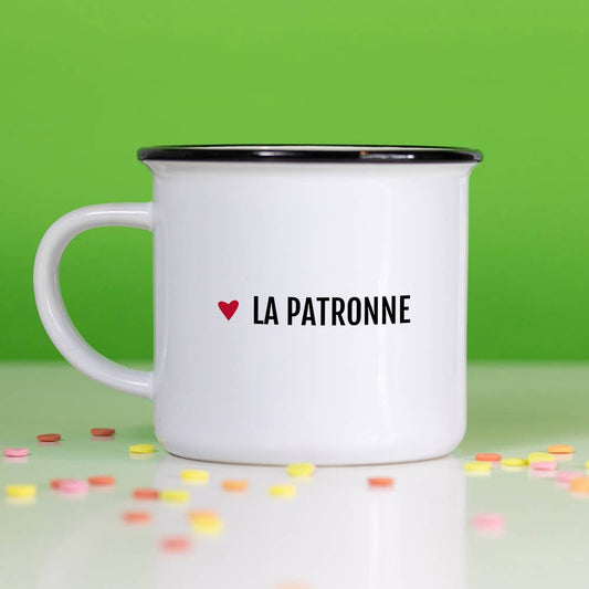 Tasse message " La Patronne"