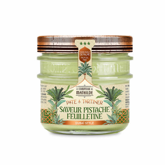Pâte A Tartiner Blanc Saveur Pistache Feuilletine Dubaï Style 250g