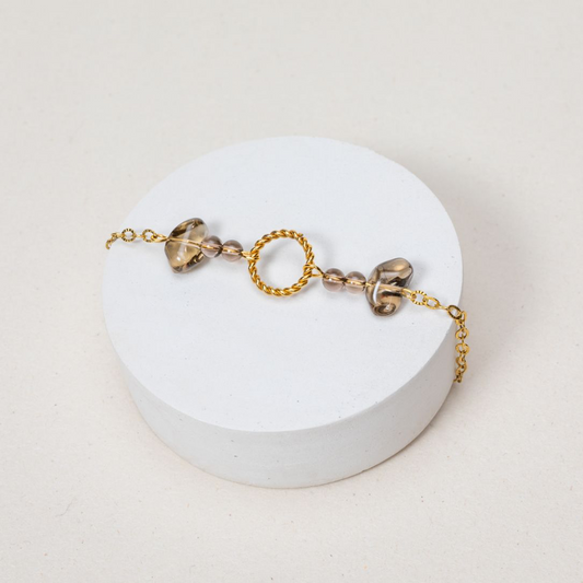 Bracelet Arish - Quartz Fumé taille M