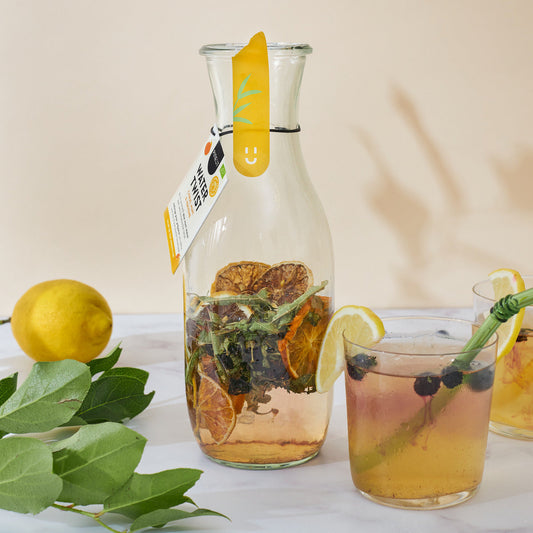 Watertwist Agrumes, Menthe & Verveine BIO | Carafe | Hydratation fraîche & botanique | Zéro sucre, goût naturel