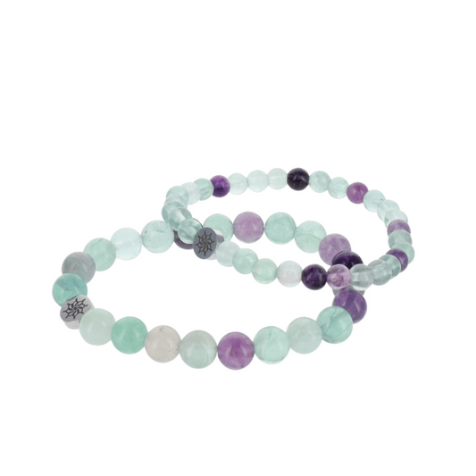Bracelet Fluorite 1 pièce petites pierres taille M